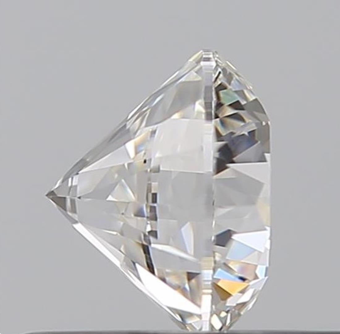 Round Cut GIA Certified 0.54 Carat F Colour VVS1 Clarity Diamond For Sale