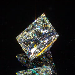 GIA Certified 0.54 Carat Princess Cut Natural Diamond, J Color, VS2 Clarity
