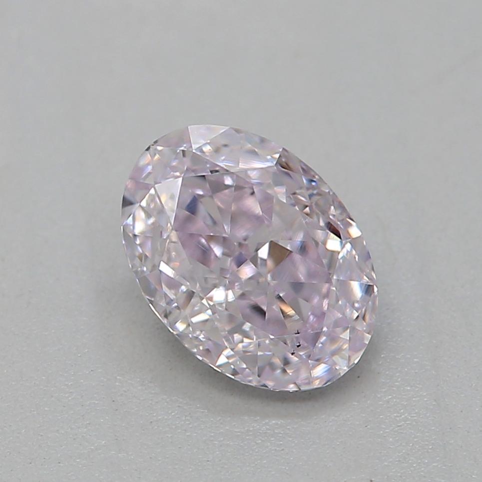 Taille ovale Diamant rose très clair certifié GIA de 0,54 carat de pureté SI1 en vente