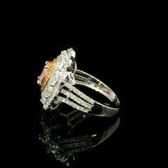 GIA Certified 0.54 Carat Very Light Pink VS2 Clarity Diamond Ring
