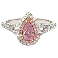 GIA-zertifizierter 0,54 Karat rosa Diamantring