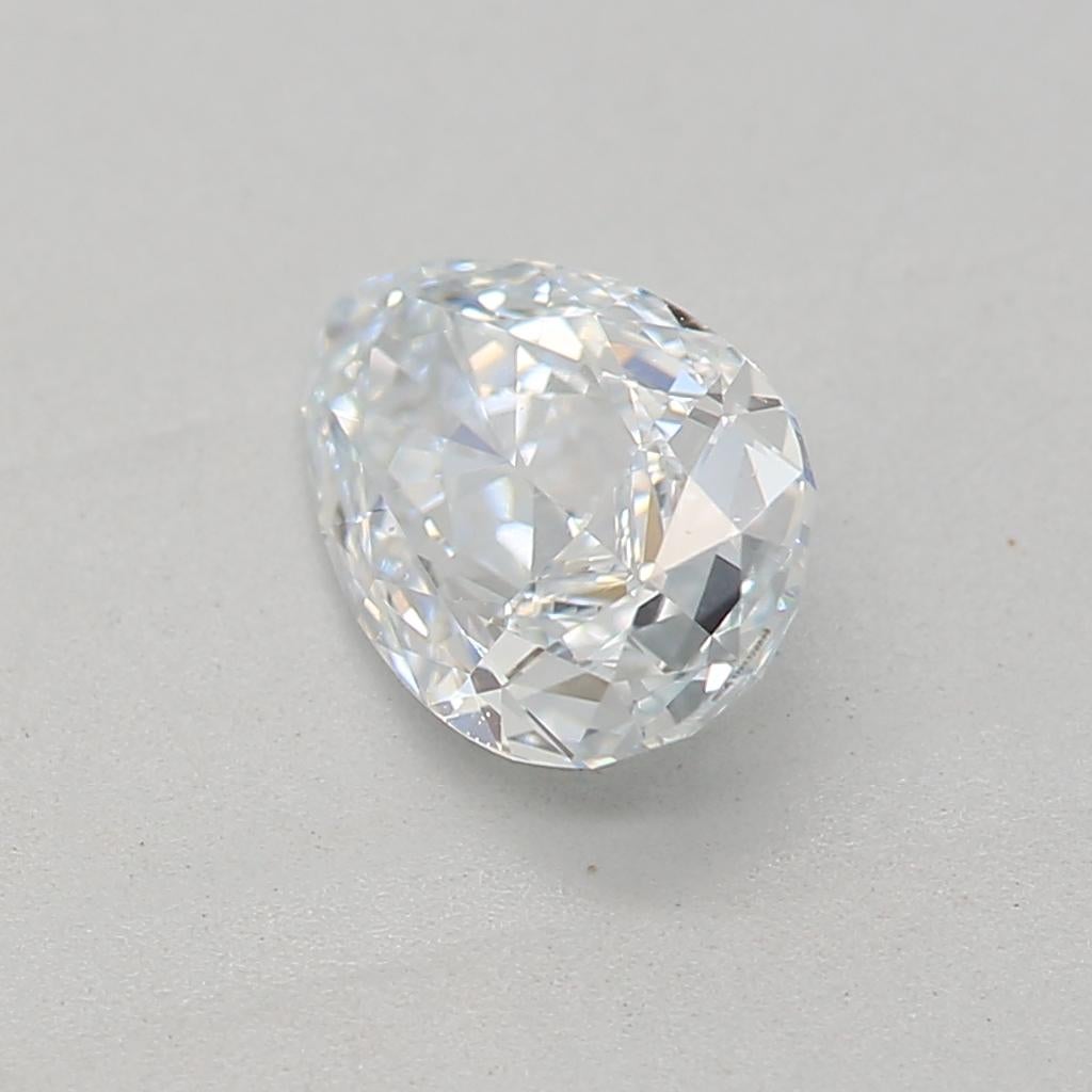 Pear Cut GIA Certified 0.55 Carat Faint Blue VS1 Clarity Diamond For Sale