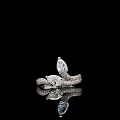 GIA Certified 0.55 Carat Faint Blue VS1 Clarity Diamond Ring