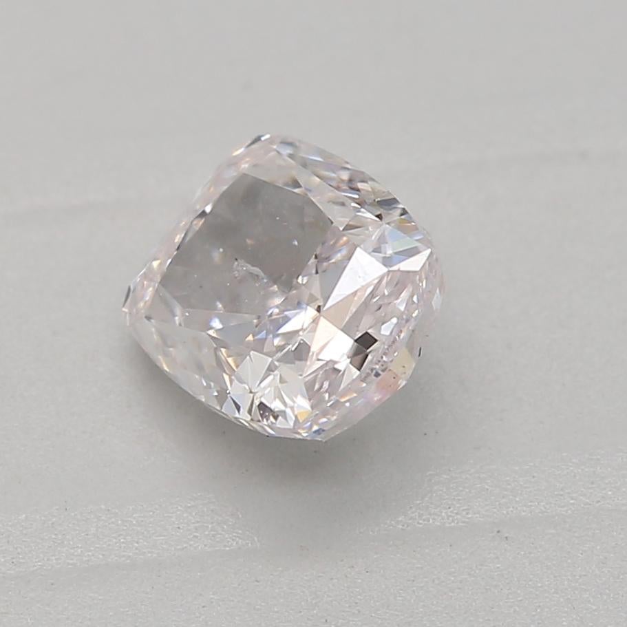 Cushion Cut GIA Certified 0.55 Carat Faint Pink SI2 Clarity Diamond For Sale
