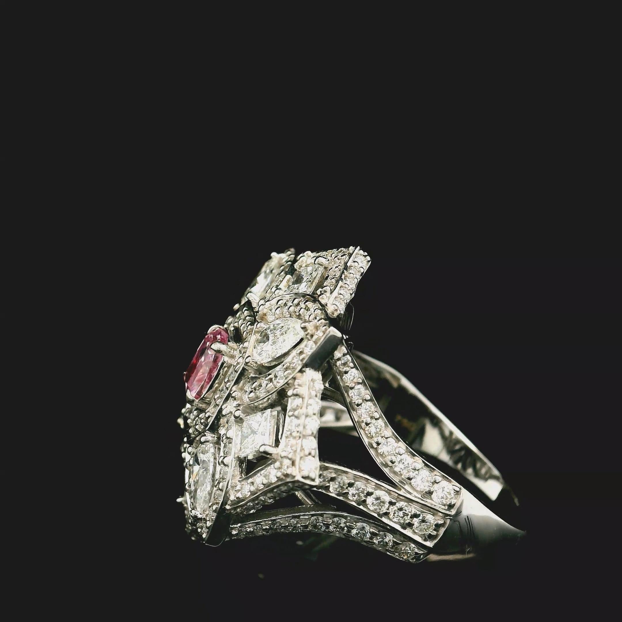 GIA-zertifizierter Diamantring mit 0,55 Karat in schwachem Rosa und SI2-Reinheit für Damen oder Herren im Angebot