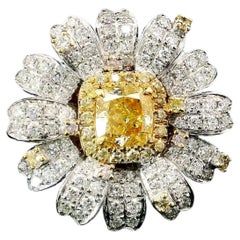 GIA Certified 0.57 Carat Fancy Light Brownish Yellow SI2 Clarity Diamond Ring