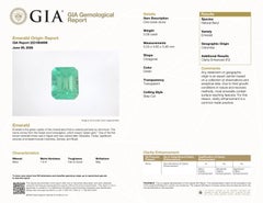 GIA-zertifizierter kolumbianischer Smaragd, 0,58 Karat, achteckiger Schliff, Unisex, 1990