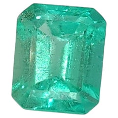 GIA-zertifizierter kolumbianischer Smaragd, 0,58 Karat, achteckiger Schliff, Unisex, 1990