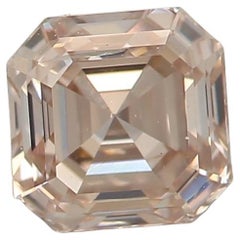 Diamante certificado por GIA de 0,58 quilates de color marrón rosáceo claro de fantasía y claridad I1