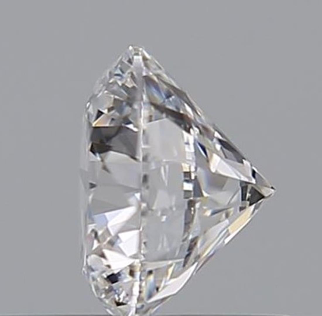 Round Cut GIA Certified 0.59 Carat F Colour VVS1 Clarity Diamond For Sale
