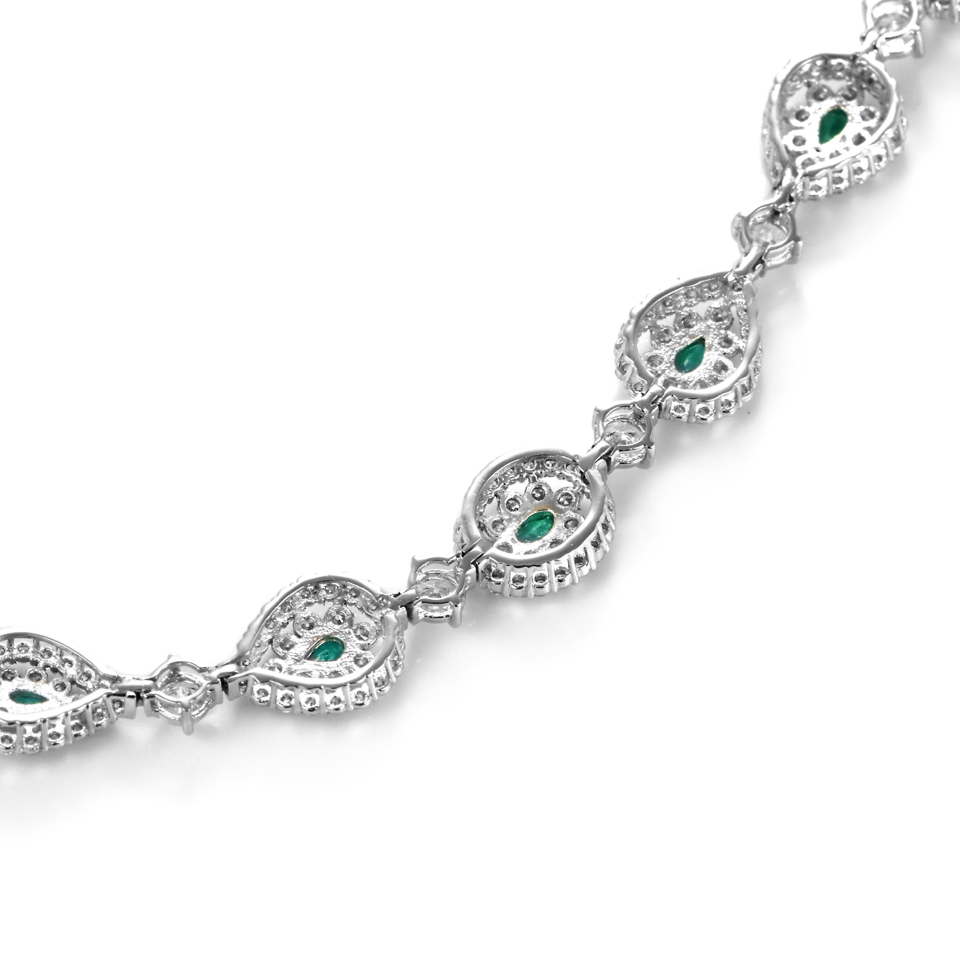 Bracelet en platine avec diamants et paraiba brésilien de 0,59 carat certifié GIA en vente 4