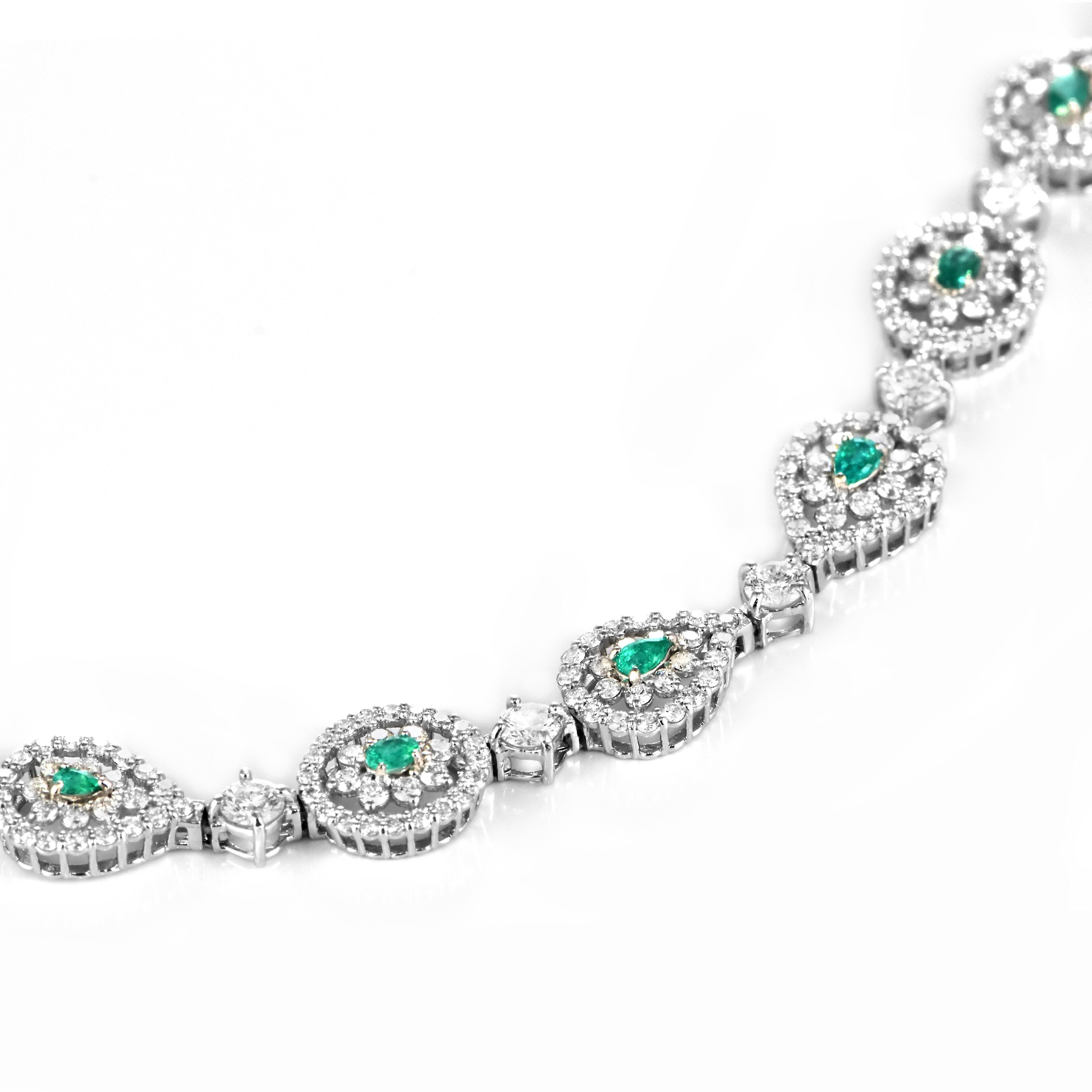 Bracelet en platine avec diamants et paraiba brésilien de 0,59 carat certifié GIA en vente 3