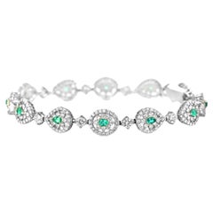 GIA Certified 0.59 Carats Brazilian Paraiba & Diamond Bracelet Made in Platinum