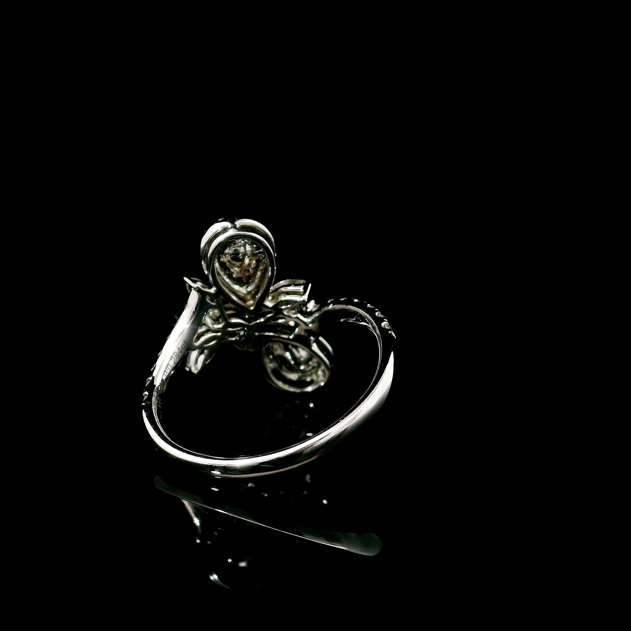 Bague avec diamant rose pâle I2 de 0,59 carat certifié GIA SI2/0,30 carat de pureté Unisexe en vente