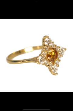 GIA Certified 1.48 Carat Fancy Natural Deep Yellowish Orange Ring