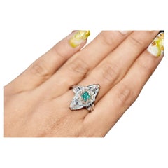 GIA Certified 0.60 Carat Fancy Light Green Diamond Ring 