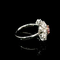 GIA-zertifizierter 0,60 Karat sehr hellrosa SI1 Reinheit Diamantring