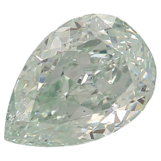 Diamante certificado por GIA de 0,61 quilates de color verde azulado fantasía y claridad SI1 en venta