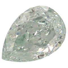 GIA Certified 0.61 Carat Fancy Bluish Green SI1 Clarity Diamond
