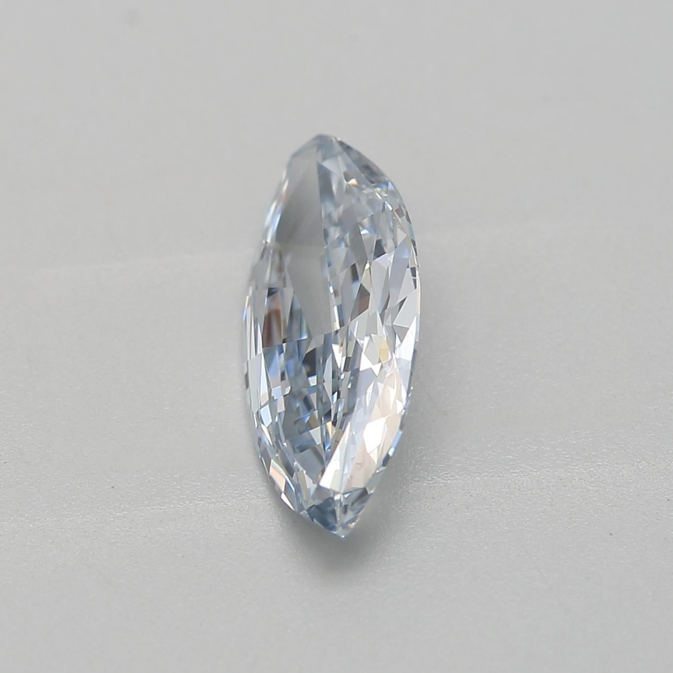 Certificate: GIA 
Report Number: 5202146244
Shape And Cut: Marquise
Carat Weight: 0.61 carat
Measurements: 9.97 x 4.36 x 2.08 mm
Color Grade: Fancy Intense Blue

FEATURES OF THE DIAMOND:

This fancy intense blue diamond is a rare and captivating