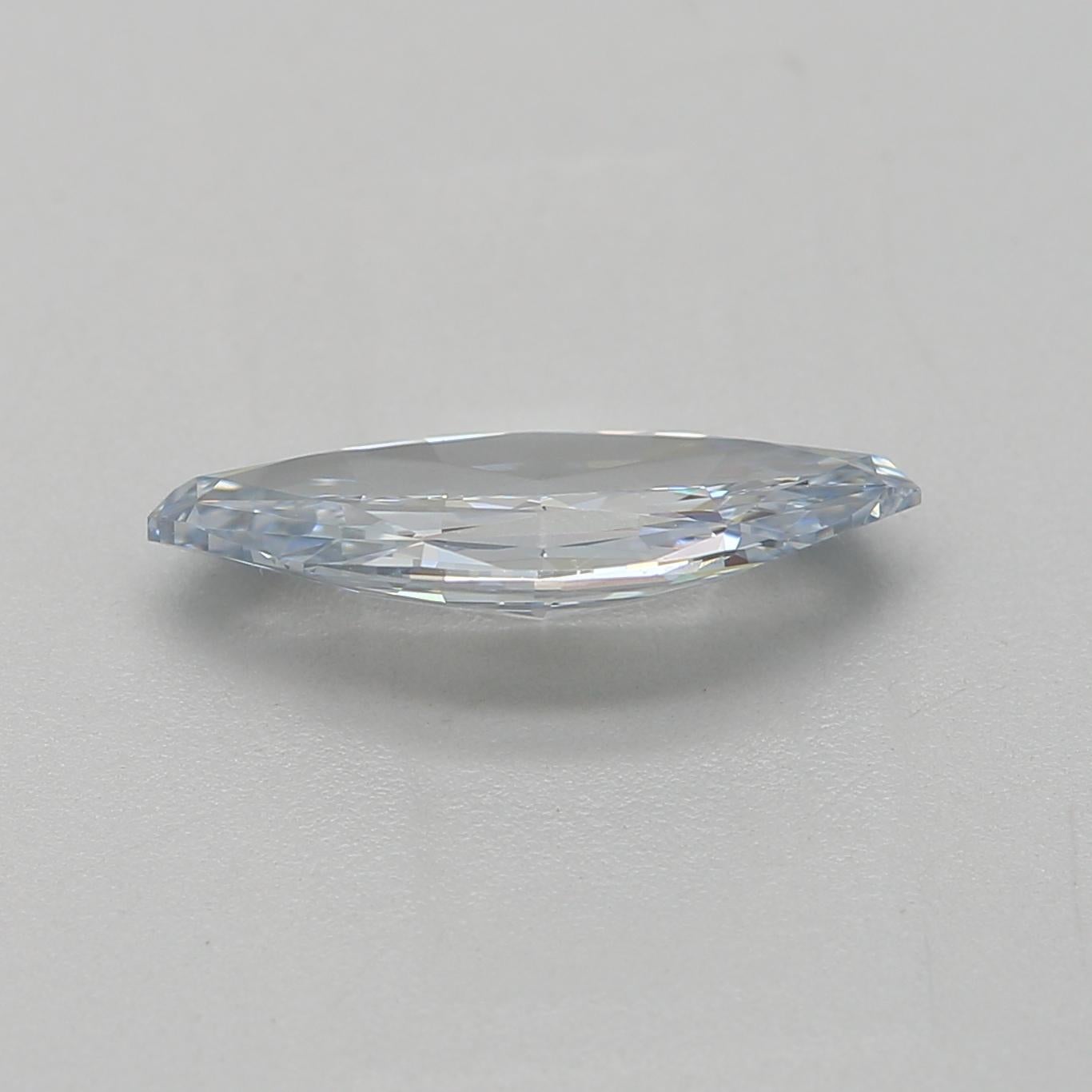 Marquise Cut GIA Certified 0.61 Carat Fancy Intense Blue VS1 Clarity Diamond For Sale
