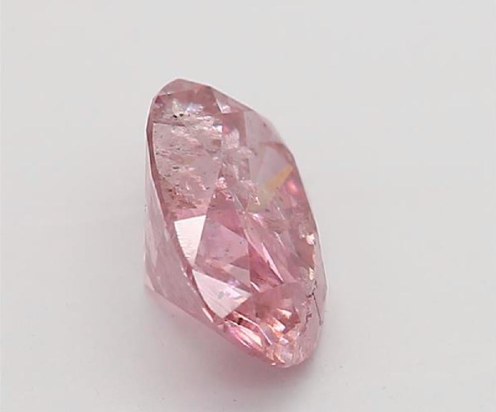 da uomo o donna GIA Certificato 0,61 Carati Fancy Intense Purplish Pink Diamond in vendita