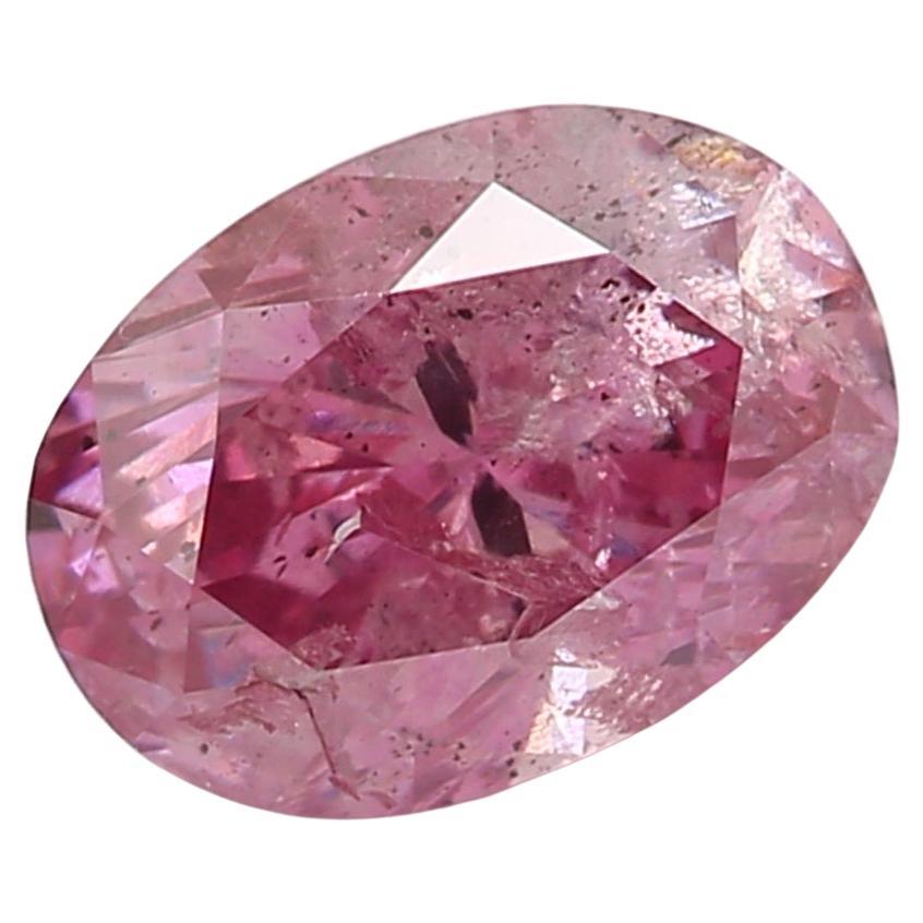 GIA Certificato 0,61 Carati Fancy Intense Purplish Pink Diamond