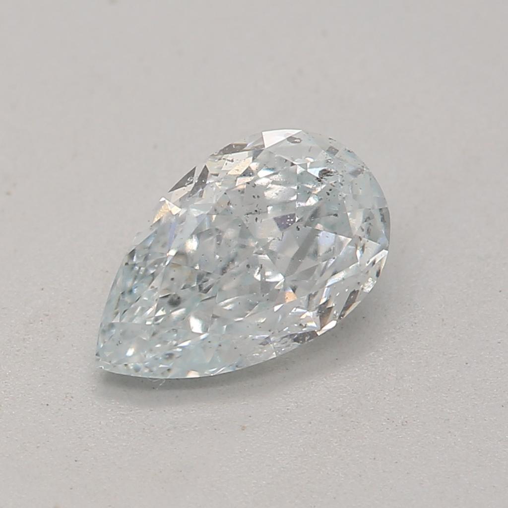 Certificate: GIA 
Report Number: 6385412547
Shape And Cut: Pear
Carat Weight: 0.61 carat
Measurements: 6.94 x 4.31 x 2.8 mm
Color Grade: Light Blue 

FEATURES OF THE DIAMOND:

Also, light blue diamond is a rare and captivating diamond that features