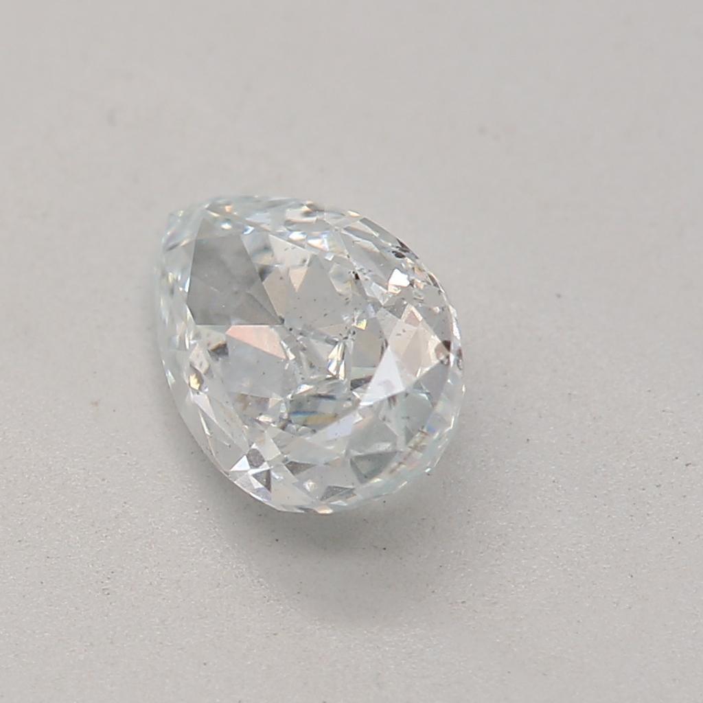 Pear Cut GIA Certified 0.61 Carat Light Blue SI2 Clarity Diamond For Sale
