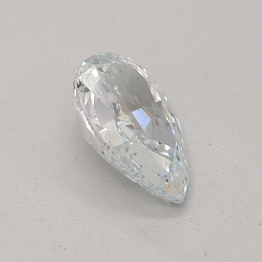 Women's or Men's GIA Certified 0.61 Carat Light Blue SI2 Clarity Diamond For Sale