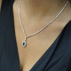 GIA Certified 0.61 Carat Marquise Alexandrite Diamond Platinum Drop Necklace