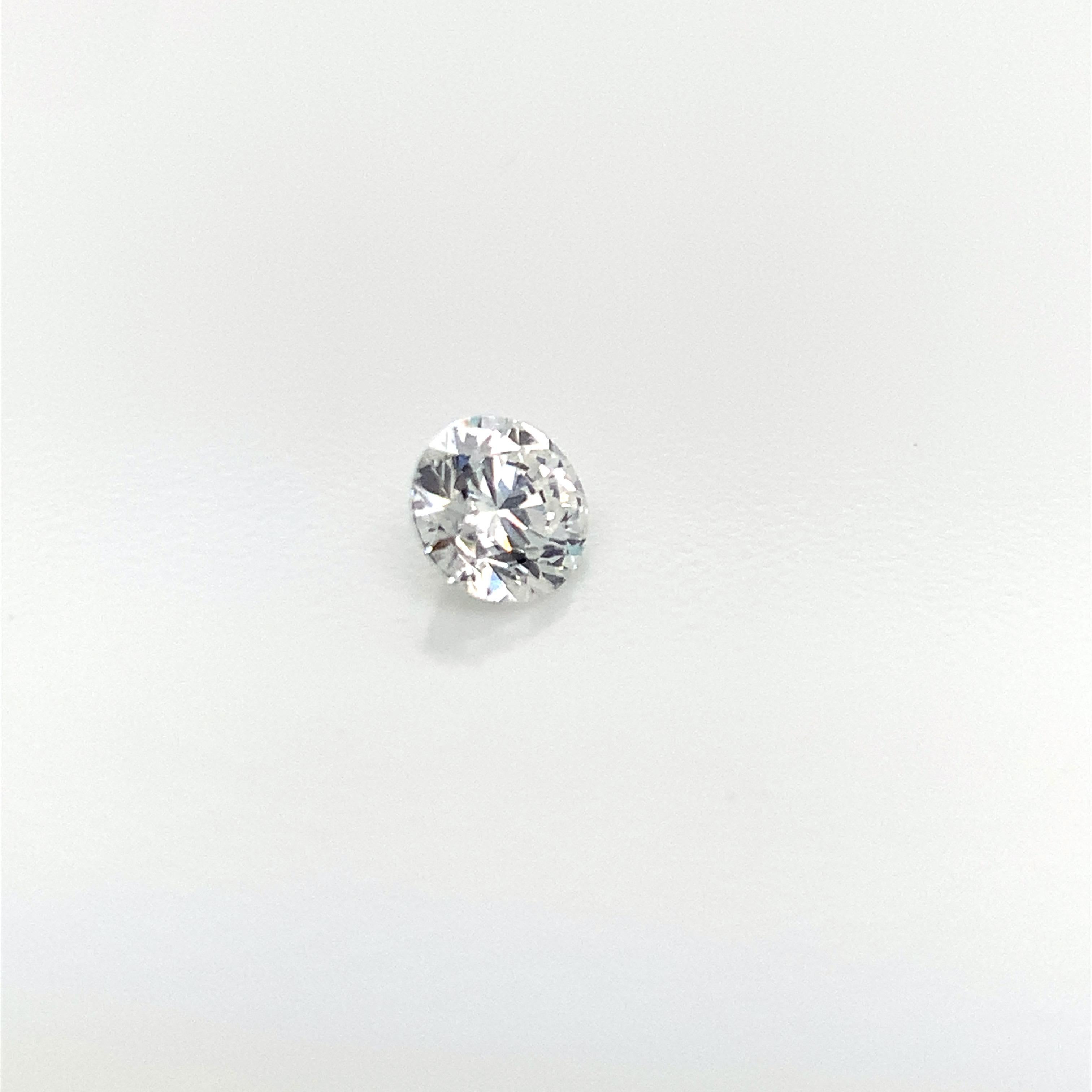 Women's or Men's GIA Certified 0.61 Carat Round Brilliant Diamond For Sale