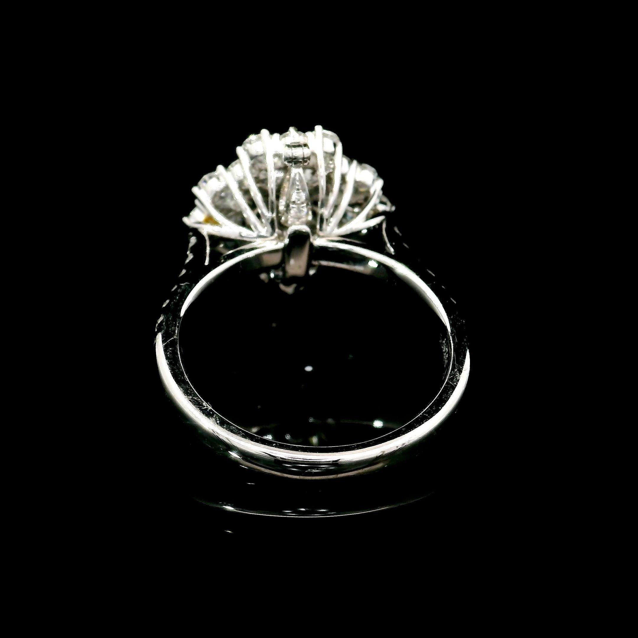 Women's or Men's GIA Certified 0.61 Carat Very Light Pink I1 Clarity Diamond Ring For Sale