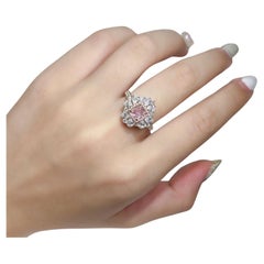 GIA-zertifizierter 0,61 Karat sehr hellrosa I1 Reinheit Diamantring