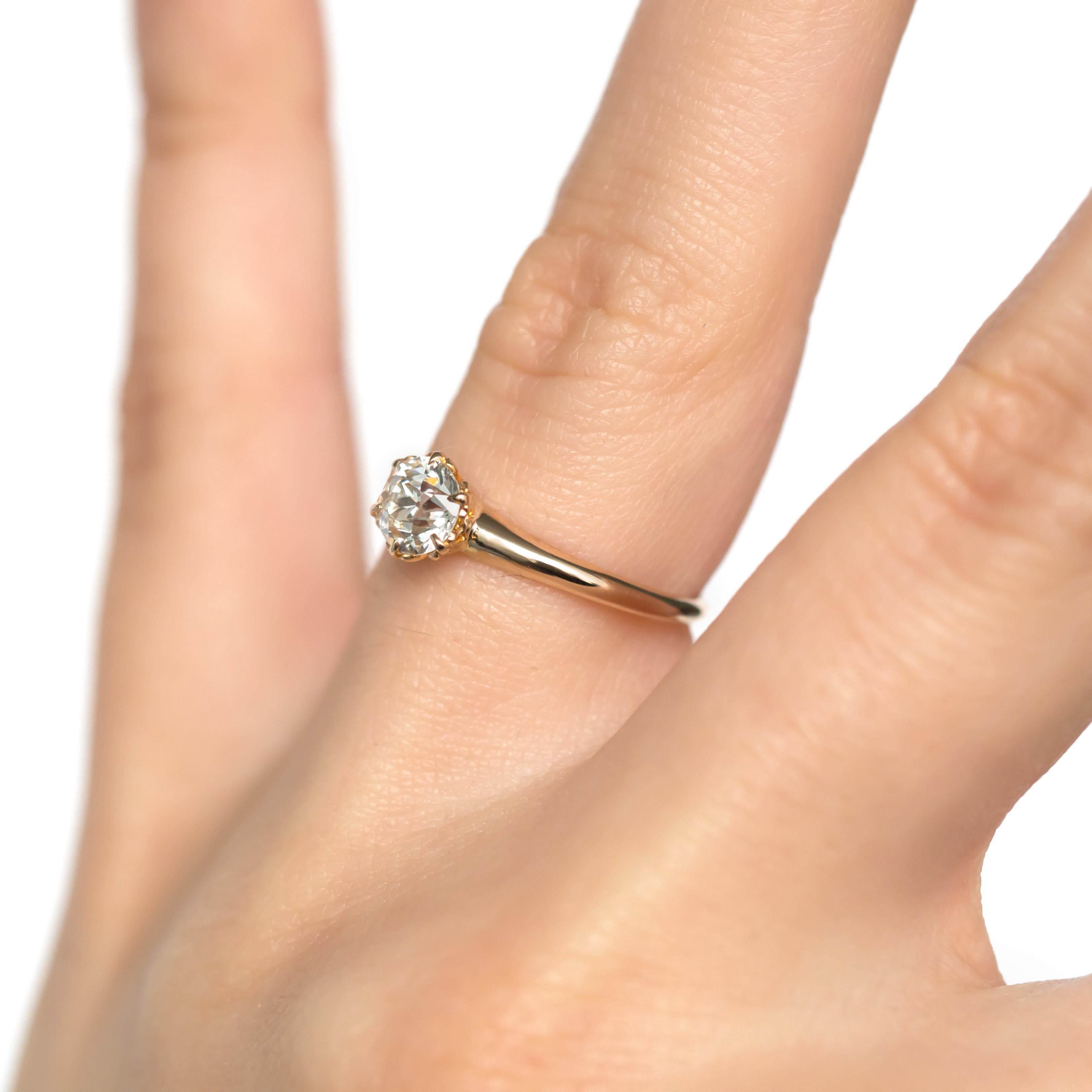 GIA Certified 0.62 Carat Diamond Yellow Gold Engagement Ring 1