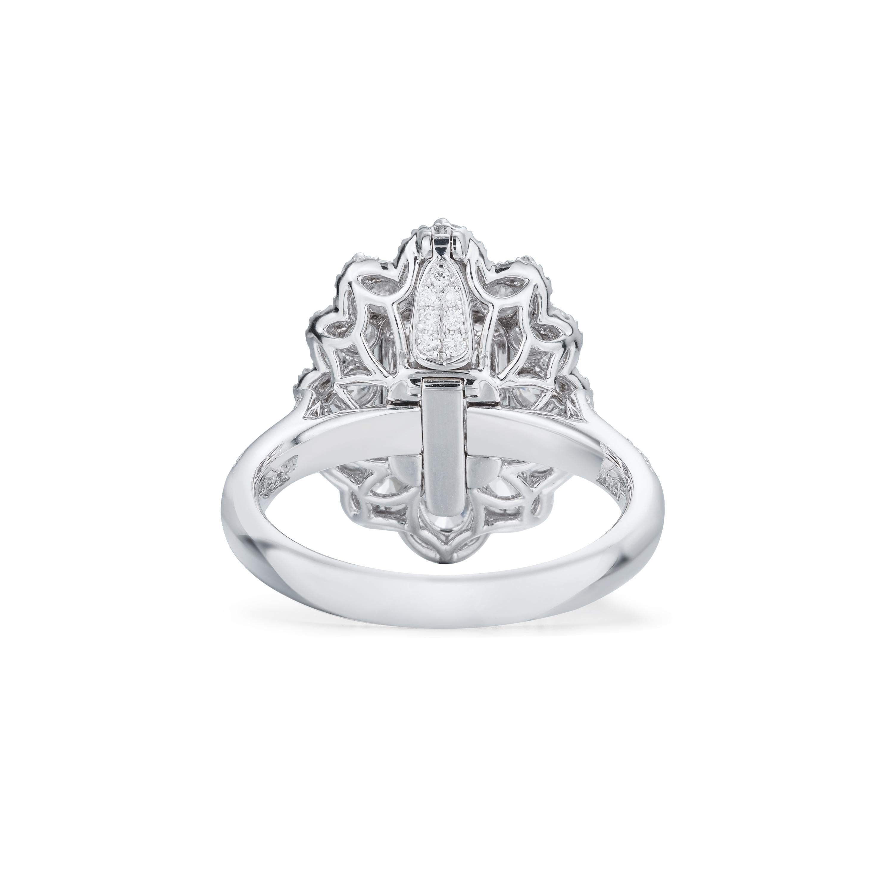  GIA-zertifizierter 0,62 Karat natürlicher Fancy Hellgelber Grüner Diamantring 18KT Ring (Zeitgenössisch) im Angebot
