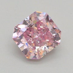 GIA Certified 0.63 Carat Fancy Brownish Purplish Pink I1 Clarity Diamond