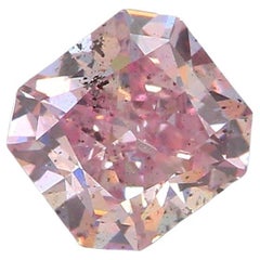 GIA Certified 0.63 Carat Fancy Brownish Purplish Pink I1 Clarity Diamond