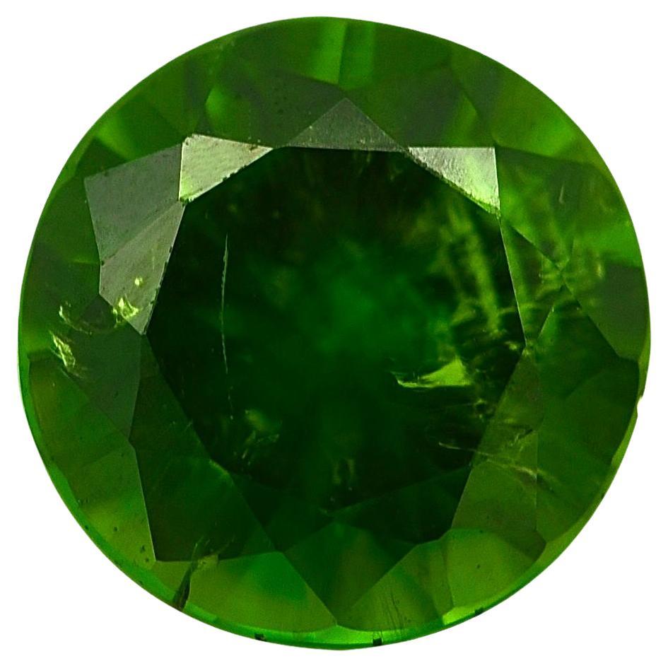GIA Certified 0.63 Carat Russian Demantoid Garnet with 'Horse Tail' Inclusions For Sale