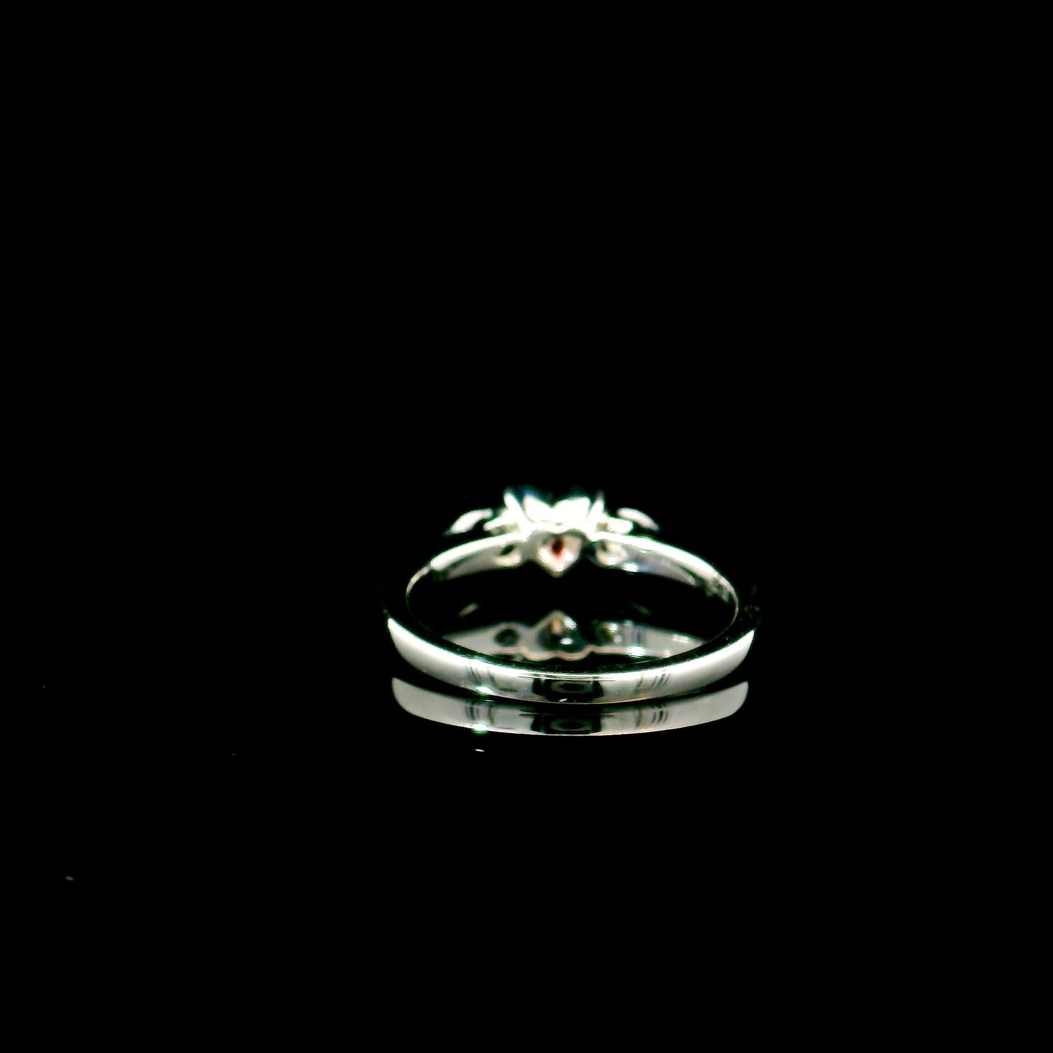 Women's or Men's GIA Certified 0.64 Carat Fancy Pink Diamond Ring For Sale