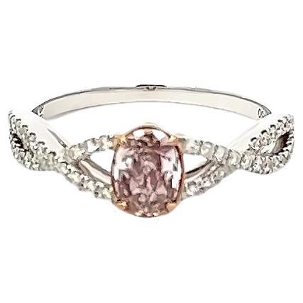 GIA Certified 0.64 Carat Pink Diamond Ring For Sale