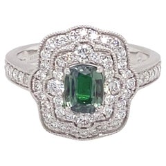 GIA Certified 0.65 Carat Alexandrite Diamond Platinum Ring
