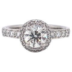 GIA Certified 0.65 Carat Diamond Tacori Engagement Ring in Platinum