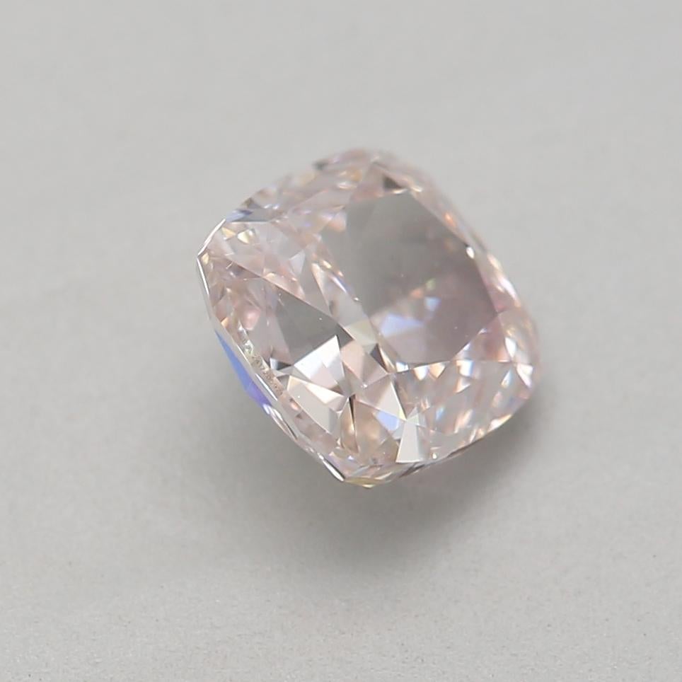 Women's or Men's GIA Certified 0.65 Carat Fancy Light Pink SI2 Clarity Diamond For Sale