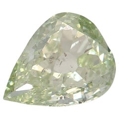 GIA Certified 0.65 Carat Fancy Yellowish Green I1 Clarity Diamond