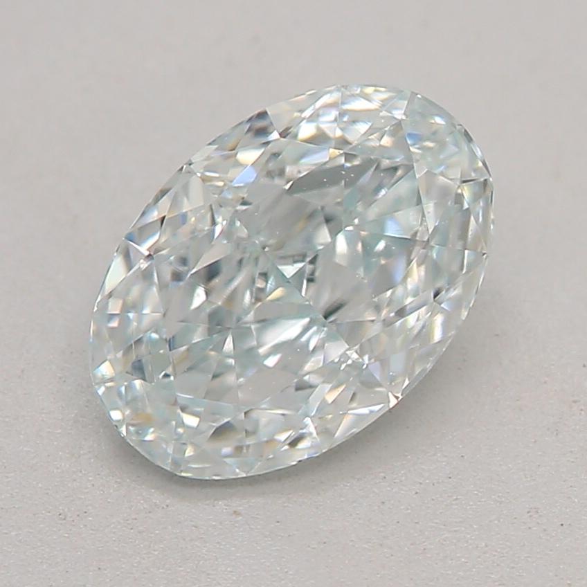 Certificate: GIA 
Report Number: 2376663176
Shape And Cut: Oval
Carat Weight: 0.65 carat
Measurements: 6.77 x 4.7 x 2.75 mm
Color Grade: Light Blue 

FEATURES OF THE DIAMOND:

This light blue diamond is a rare and beautiful diamond that showcases a