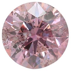 GIA-zertifizierter 0,66 Karat Fancy Lila Rosa I2 Reinheit Diamant