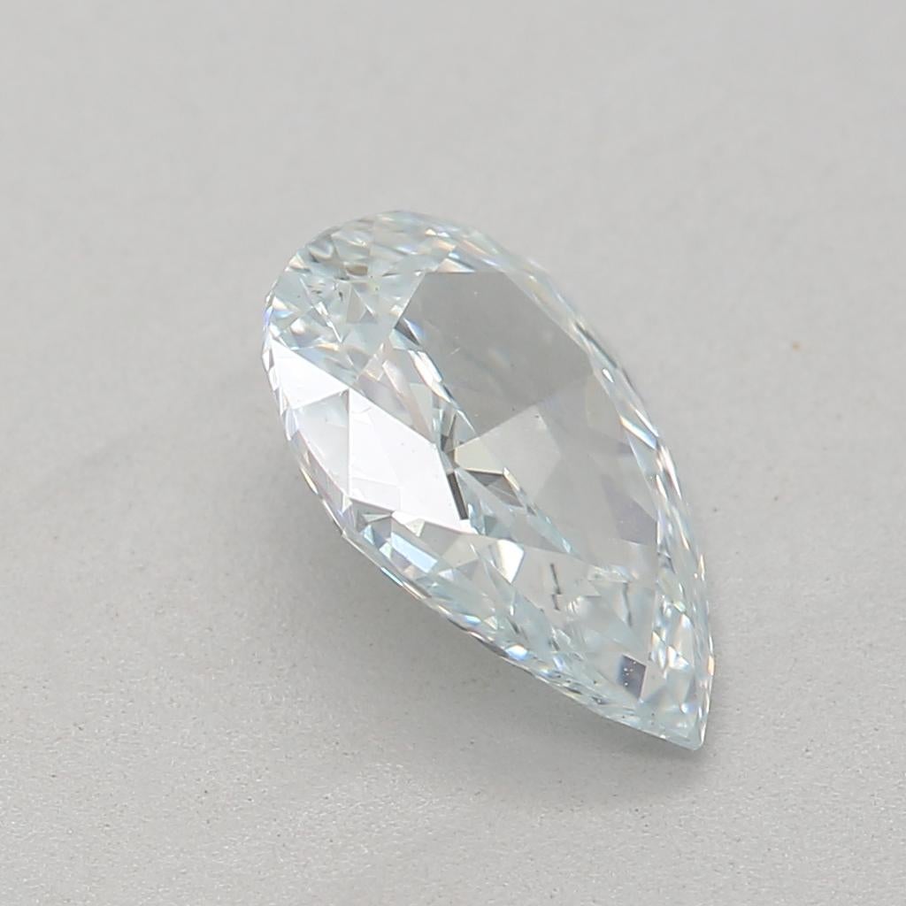 Women's or Men's GIA Certified 0.67 Carat Very Light Blue SI1 Clarity Diamond For Sale