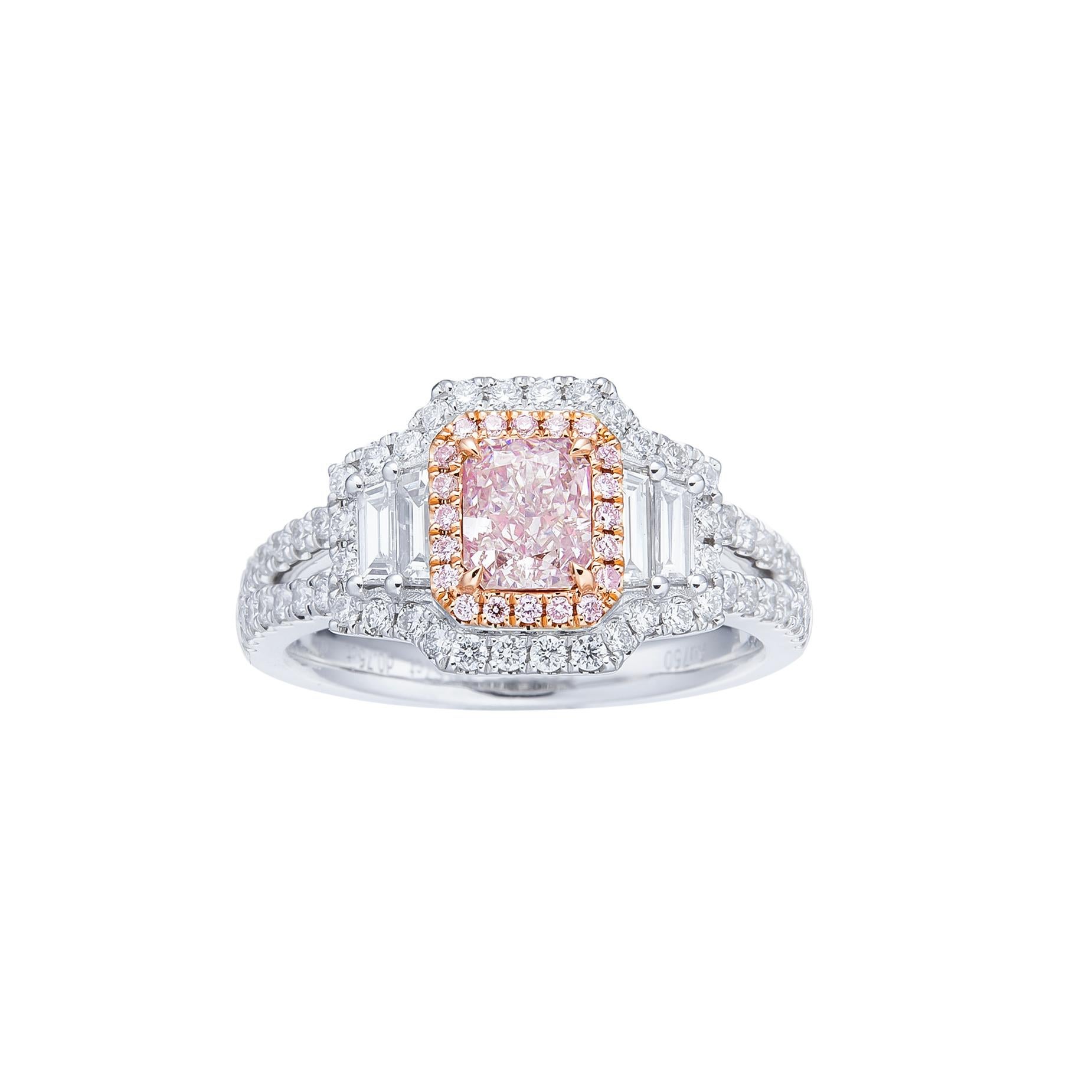 Elevate your style with the Light Pinkish Brown Diamond Ring, a true epitome of luxury and sophistication. Crafted meticulously with 18k white gold and adorned with natural diamonds, this exquisite ring is a perfect choice for an engagement ring,
