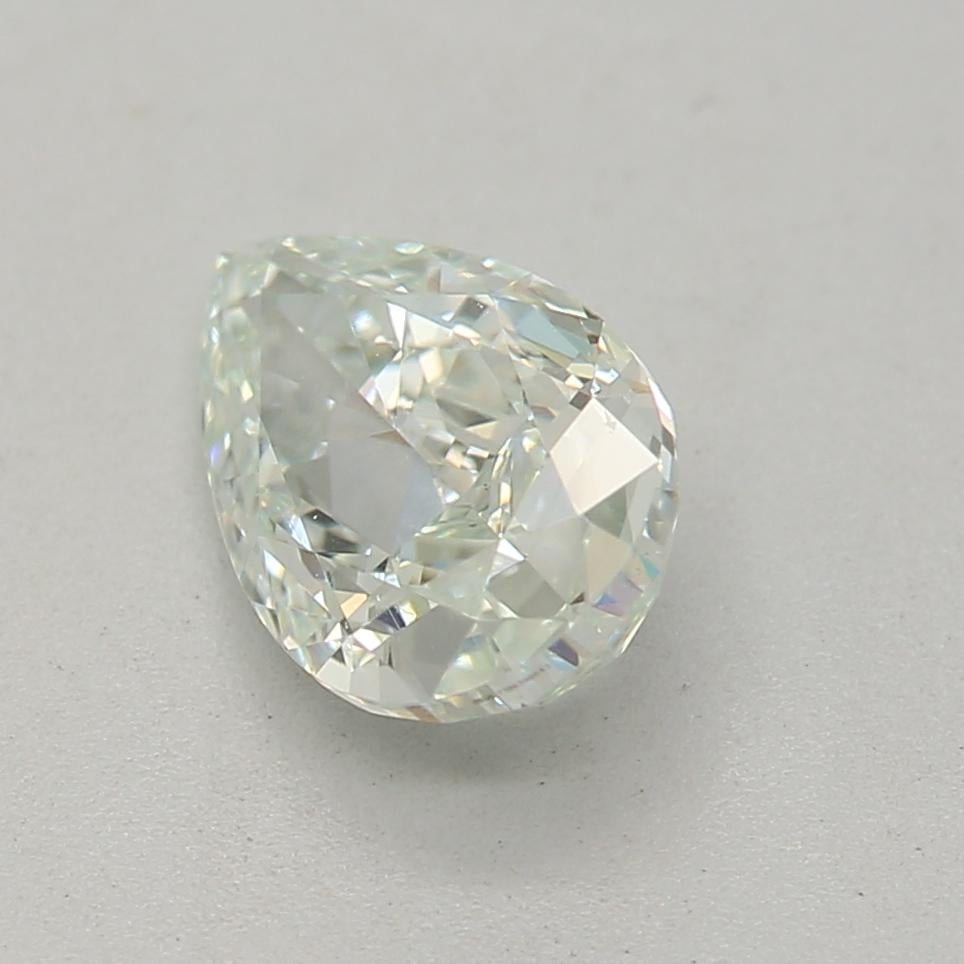 Taglio a goccia Diamante certificato GIA da 0,69 carati di colore verde chiaro con purezza VS1 in vendita